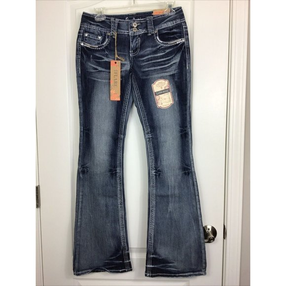 Amethyst Jeans Low Rise Flare, 5 Reg (27 X 31) NWT - Picture 1 of 5